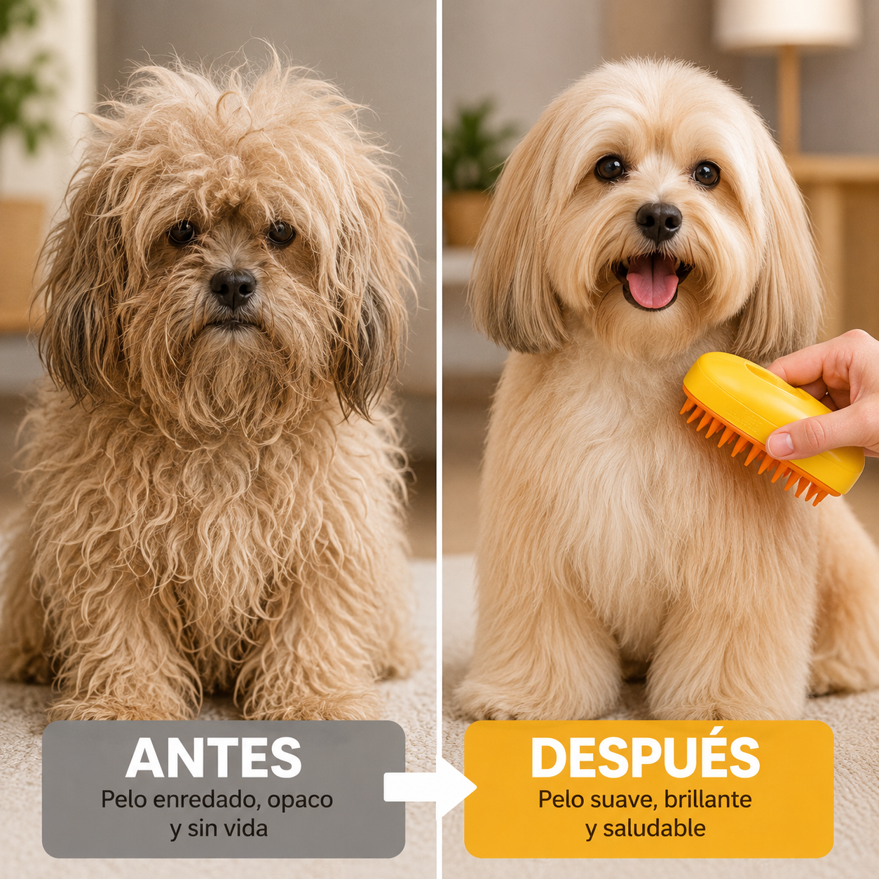 Cepillo para mascotas 3 en 1